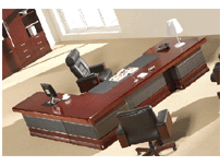 苏州办公家具图片:实木大班桌 DB-14