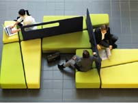 苏州办公家具图片:公共空间异形沙发定制